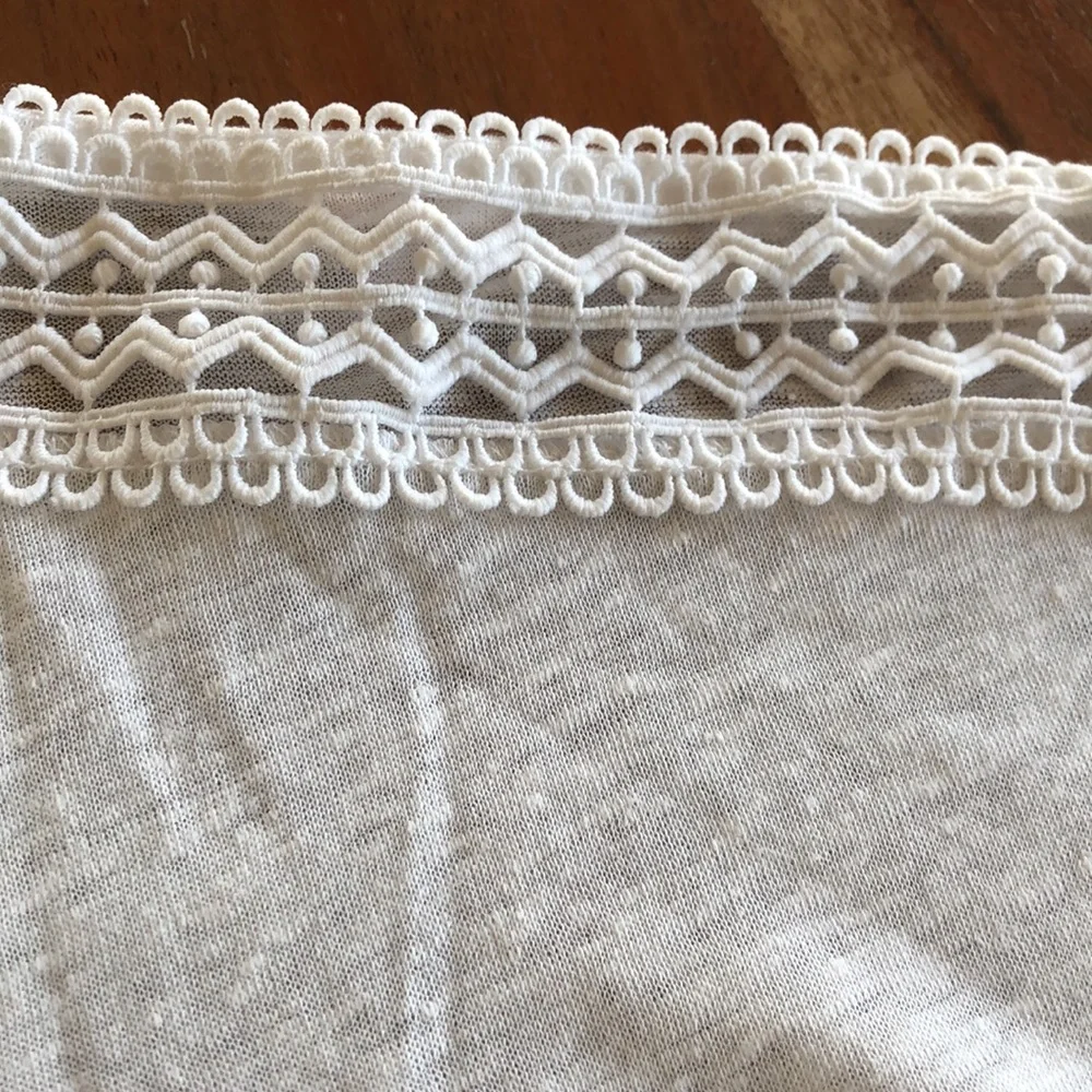 Ann‎ Taylor Cut Out 100% Linen Tee White Sz L - NWT - Picture 6 of 8